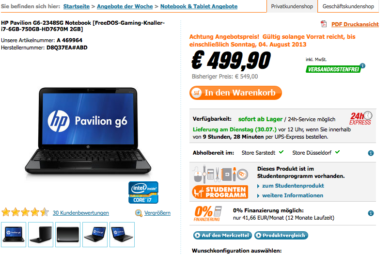 HP Pavilion G6-2348SG