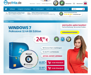 Screenshot von pcfritz.de