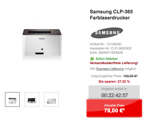 Samsung CLP-365 Farblaserdrucker