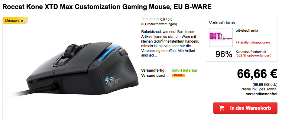 Roccat KONE XTD Max Gaming Mouse