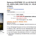 Samsung UE40F6890 40 Zoll 3D-LED-TV für 699 €