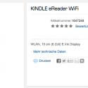 Kindle Reader WiFi für nur 39 €